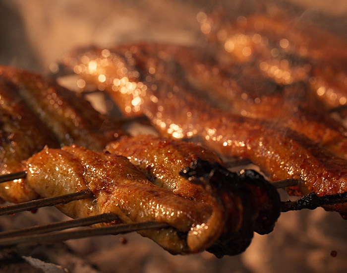 鰻を焼く